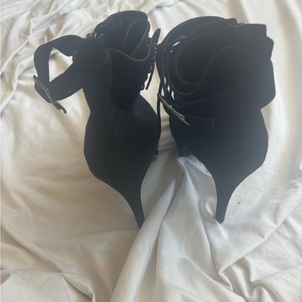 Guess Black Lace-Up Ankle stiletto Boots - Picture 5 of 5